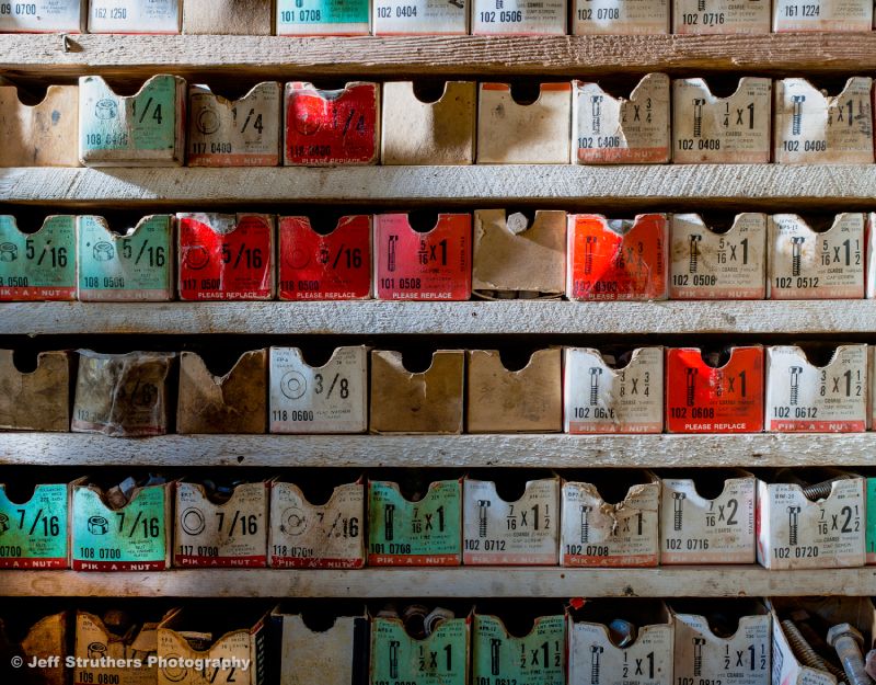 A wall of boxes with numbers on them.