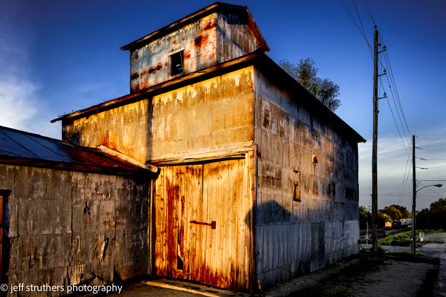 Rusty Tin Building and Train, Elkhorn NE